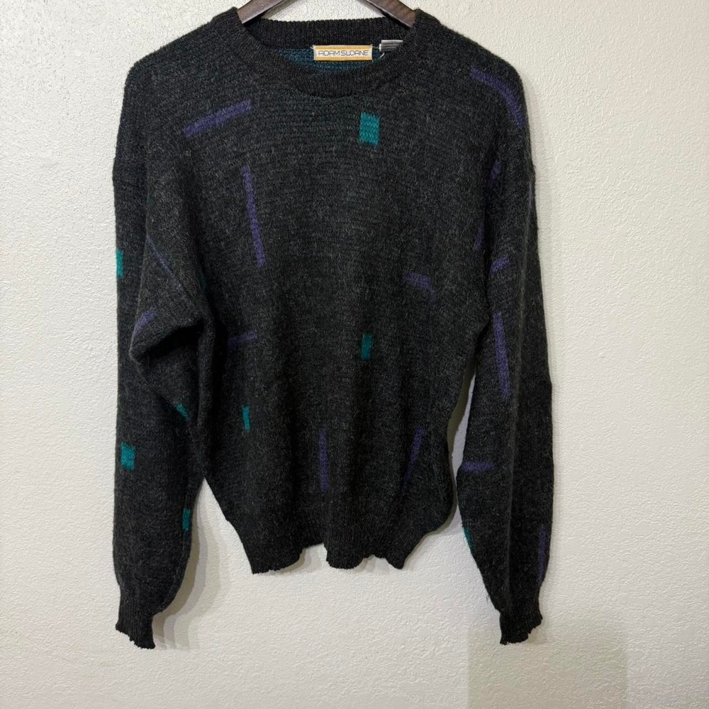 Black and purple vintage 80s sweater